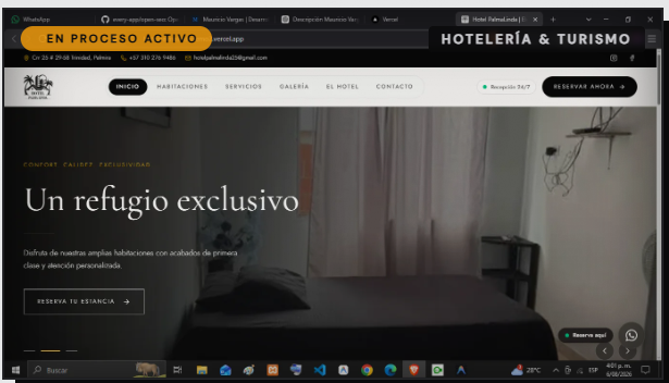 Captura del proyecto Hotel Boutique PalmaLinda